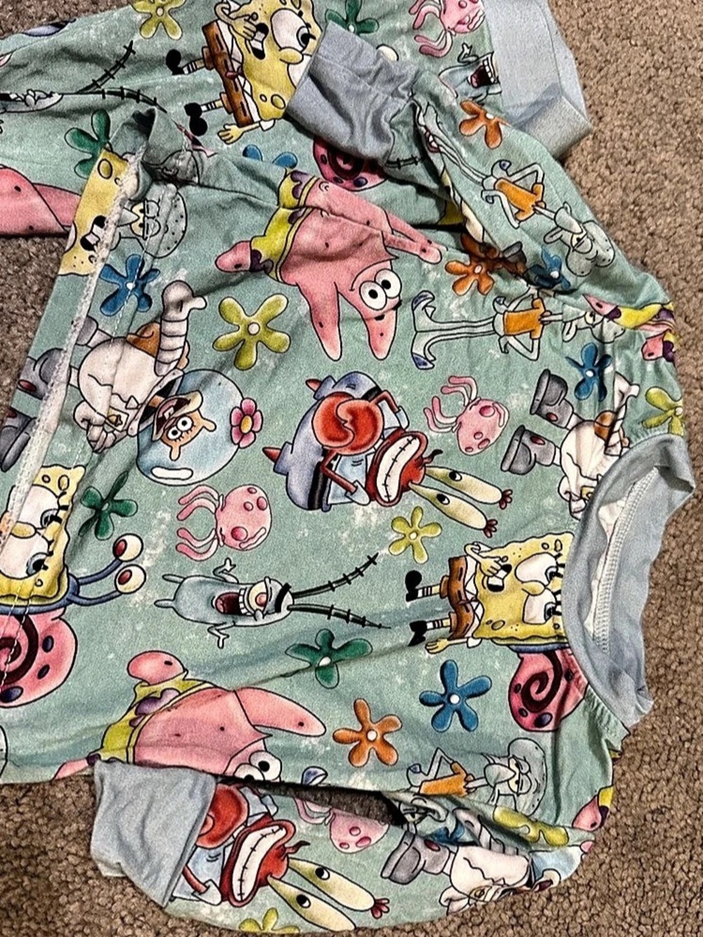 Nickelodeon SpongeBob Pajama Set Green & Pink